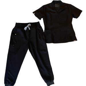 FIGS SCRUBS Zamora Jogger Scrub Pants & Casma Three-Pocket Scrub Top SIZE MEDIUM